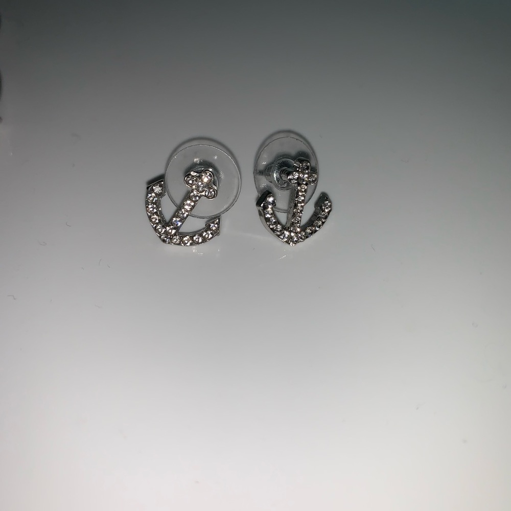 Sterling Silver Anchor Post Earrings